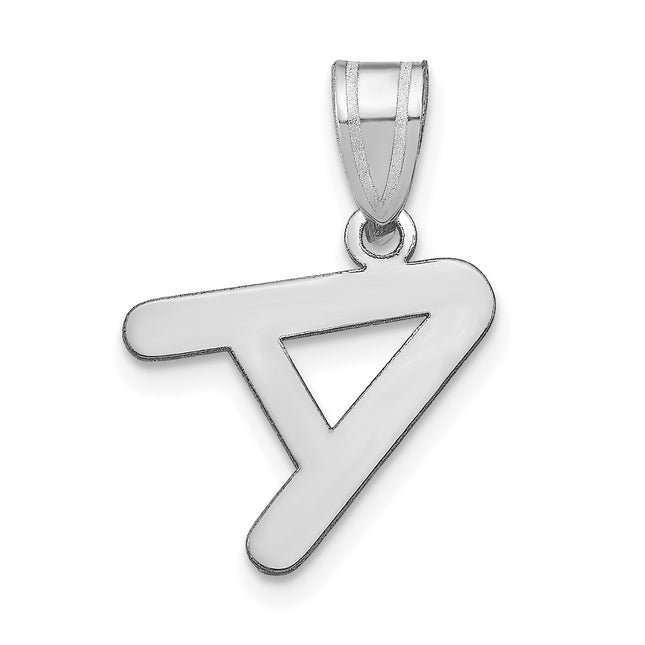 14kw Polished Bubble Letter Initial Pendant
