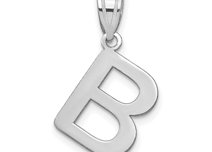 14kw Polished Bubble Letter Initial Pendant