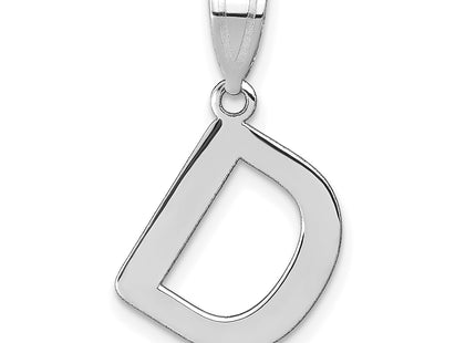 14kw Polished Bubble Letter Initial Pendant