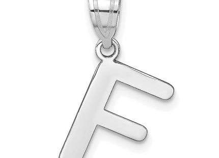14kw Polished Bubble Letter Initial Pendant