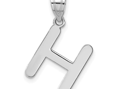 14kw Polished Bubble Letter Initial Pendant
