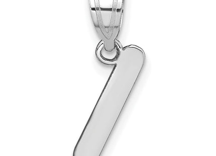 14kw Polished Bubble Letter Initial Pendant