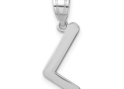 14kw Polished Bubble Letter Initial Pendant