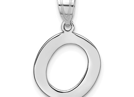 14kw Polished Bubble Letter Initial Pendant