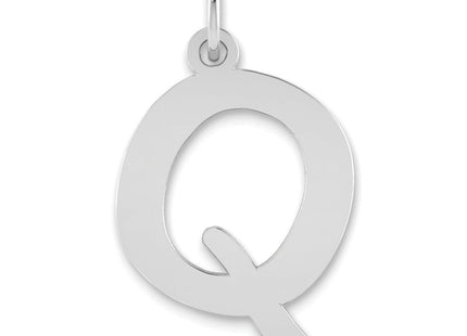 14kw Polished Bubble Letter Initial Pendant