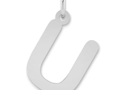 14kw Polished Bubble Letter Initial Pendant