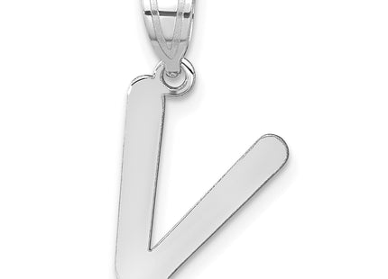 14kw Polished Bubble Letter Initial Pendant