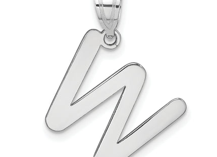14kw Polished Bubble Letter Initial Pendant