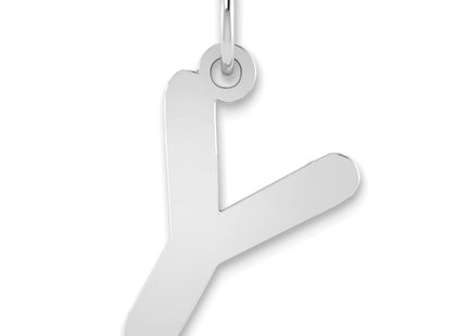 14kw Polished Bubble Letter Initial Pendant