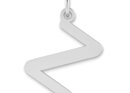 14kw Polished Bubble Letter Initial Pendant