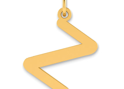 14k Polished Bubble Letter Initial Pendant