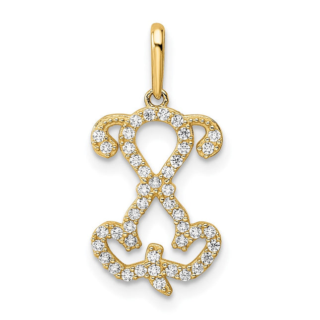 14k Yellow Gold Pendants Style YC1472 - Classique Jewelry Inc.
