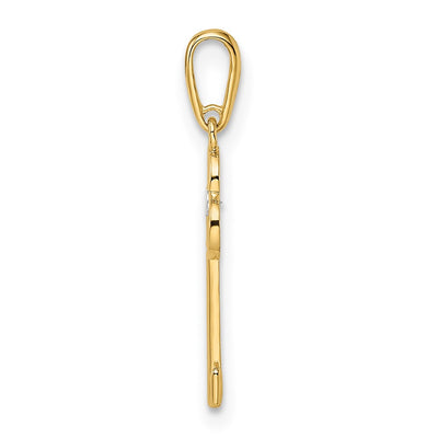 14K CZ Key Pendant