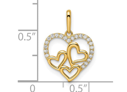 14k Yellow Gold Pendants Style YC1483 - Classique Jewelry Inc.