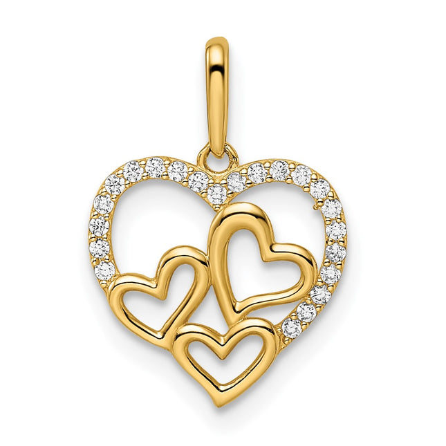 14k Yellow Gold Pendants Style YC1483 - Classique Jewelry Inc.