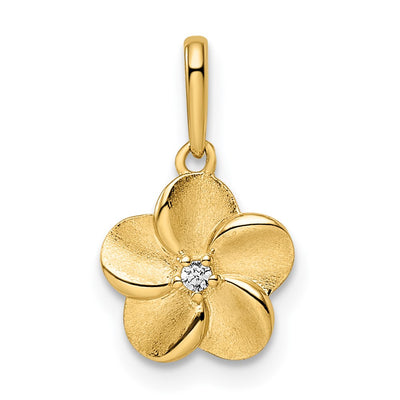 14K gold flower pendant