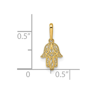 14K Hamsa Pendant
