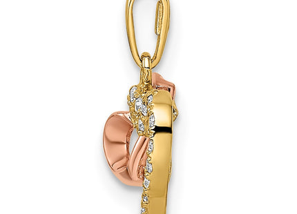 14k Two-tone Pendants Style YC1516 - Classique Jewelry Inc.