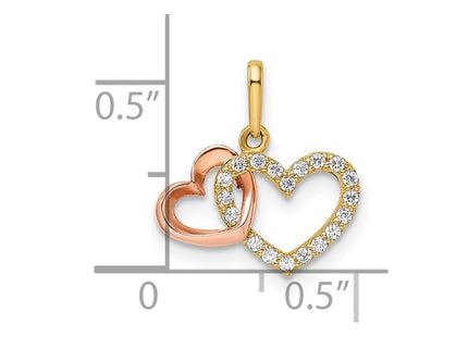 14k Two-tone Pendants Style YC1516 - Classique Jewelry Inc.