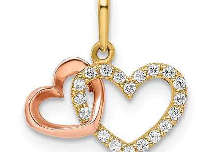 14k Two-tone Pendants Style YC1516 - Classique Jewelry Inc.