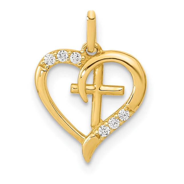 14k Yellow Gold Pendants Style YC1521 - Classique Jewelry Inc.