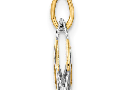14k Yellow & Rhodium Pendants Style YC1525 - Classique Jewelry Inc.