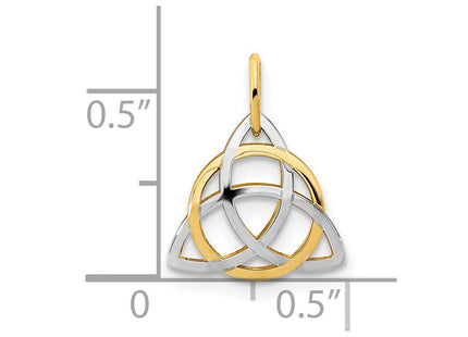 14k Yellow & Rhodium Pendants Style YC1525 - Classique Jewelry Inc.