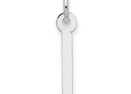 14k White Gold Slanted Block Letter Initial Charm