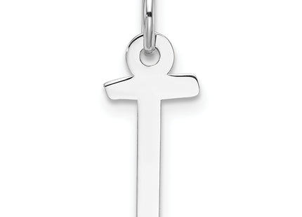 14k White Gold Slanted Block Letter Initial Charm