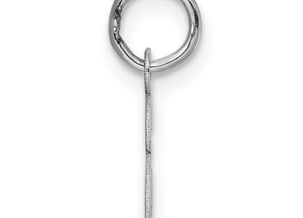 14k White Gold Small Script Letter Initial Charm