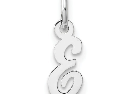 14k White Gold Small Script Letter Initial Charm