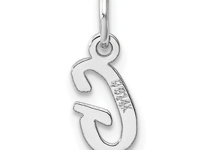 14k White Gold Small Script Letter G Initial Charm (Style YC1527G)