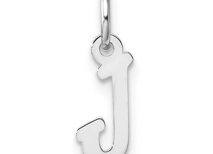 14k White Gold Small Script Letter Initial Charm