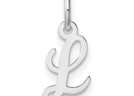 14k White Gold Small Script Letter Initial Charm