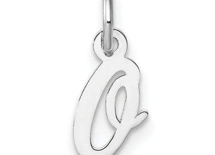 14k White Gold Small Script Letter Initial Charm