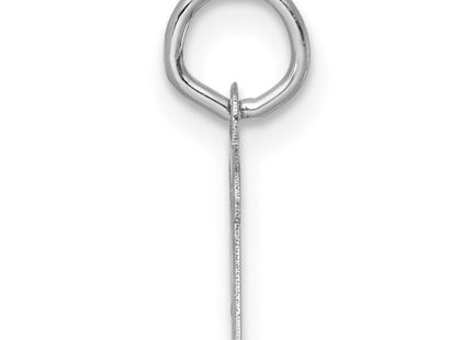 14k White Gold Small Script Letter R Initial Charm (Style YC1527R)