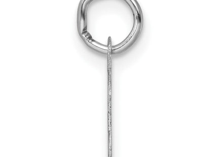 14k White Gold Small Script Letter T Initial Charm (Style YC1527T)