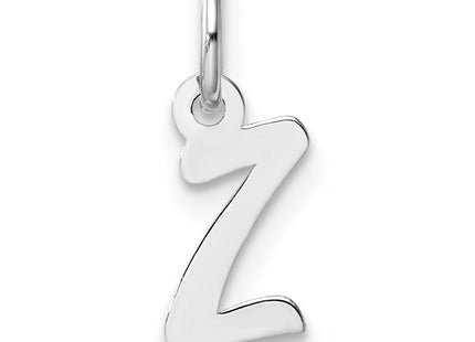 14k White Gold Small Script Letter Initial Charm