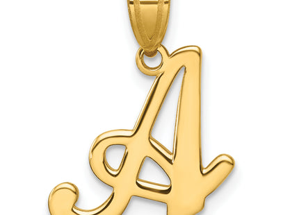 14K Script Letter Initial Pendant