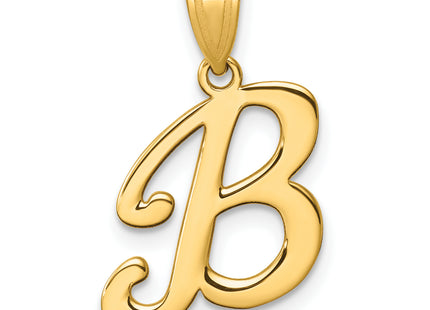 14K Script Letter Initial Pendant
