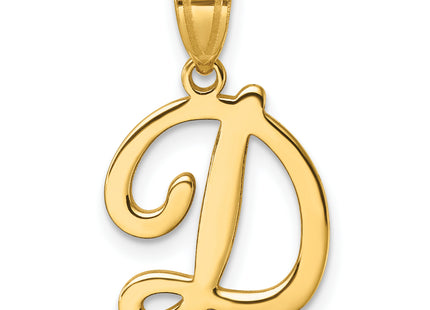 14K Script Letter Initial Pendant