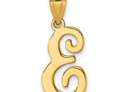 14K Script Letter Initial Pendant