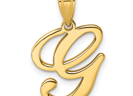 14K Script Letter Initial Pendant