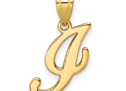 14K Script Letter Initial Pendant
