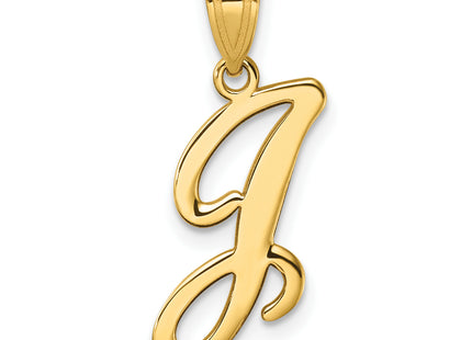 14K Script Letter Initial Pendant