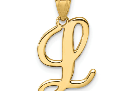14K Script Letter Initial Pendant