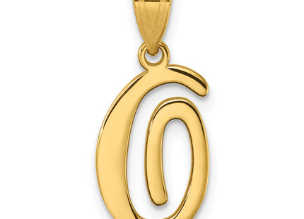 14K Script Letter Initial Pendant