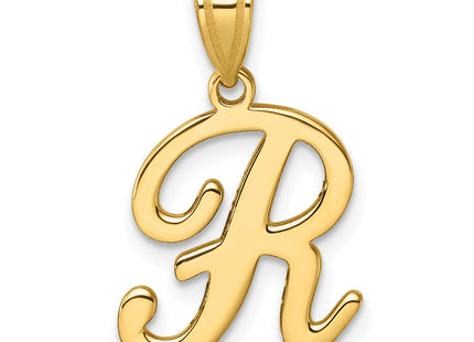 14K Script Letter Initial Pendant