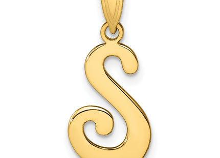 14K Script Letter Initial Pendant