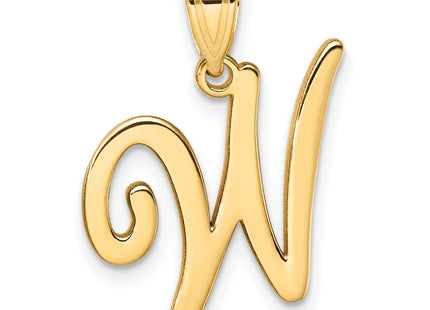 14K Script Letter Initial Pendant
